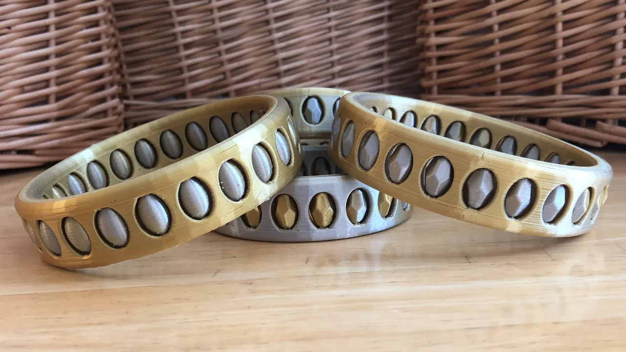 Faceted Captive Gemstone Bracelets