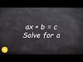 How do you solve a literal equation with all variables