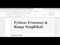 Python Class 5 Frozenset Range Explained with Properties and Examples