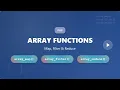 PHP Array Functions Map Filter Reduce - Explained for Beginners