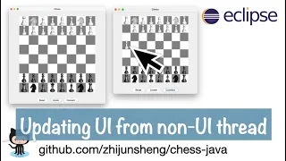 Java Chess 024 Updating UI from background thread with SwingUtilities invokeLater method