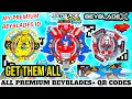 MY PREMIUM BEYBLADE BURST APP COLLECTION GET THEM ALL BEYBLADES QR CODES