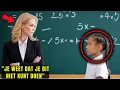 Download Lagu De lerares wist niet dat ze een geniaal iq heeft en wil haar bespotten met complexe vergelijkingen