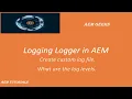 AEM Tutorial Logging Logger Log levels and custom log file in aem
