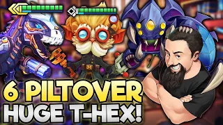 6 Piltover - New T-Hex Carry Scales Infinitely!! | TFT Runeterra Reforged | Teamfight Tactics