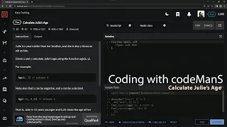 Learn JavaScript Codewars 7 kyu Season 2 - Calculate Julie s Age
