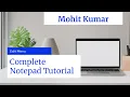 Notepad Edit Menu Complete Notepad Tutorial in Hindi