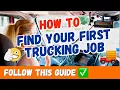 How to Find Your First Job as a Truck Driver No Experience What to do