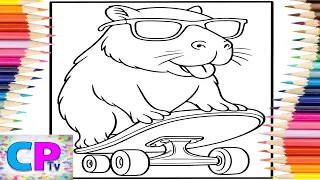 Capybara Coloring on a by Colors