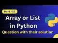 Python Arrays Explained Full Tutorial with Methods Examples for Beginners
