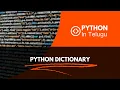 Creating Dictionary python Telugu