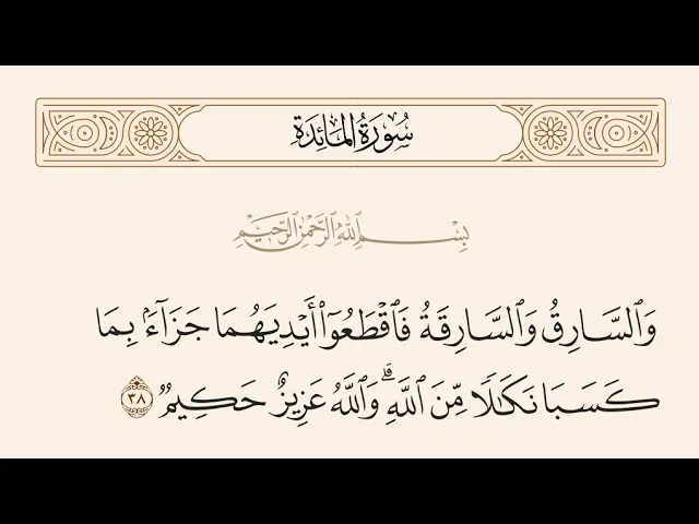 ⁣آيات الأحكام|يتبع شرح الآية{.وَالسَّارِقُ وَالسَّارِقَةُ فَاقْطَعُوا أَيْدِيَهُمَا}-السيد صباح شبر