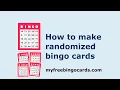 How to make randomized bingo cards