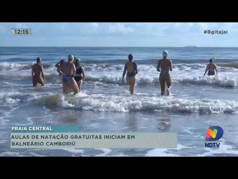Aulas de natação gratuitas iniciam em Balneário Camboriú