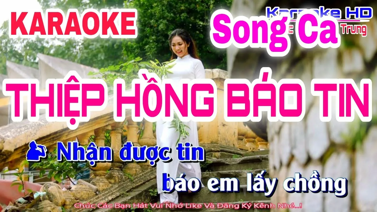 Thiệp Hồng Báo Tin Karaoke Song Ca | Karaoke Nhạc Sống Miền trung