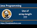 27 Java length attribute of array in java by Sanjay Gupta