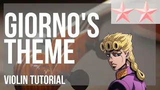 Download SUPER EASY: How to play Giorno's Theme (Jojo's Bizarre Adventure) by Yugo Kanno on Violin (Tutorial) MP3