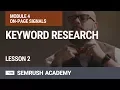 How to Do Keyword Research for SEO Lesson SEMrush Academy
