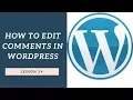 How To Edit Comments In WordPress