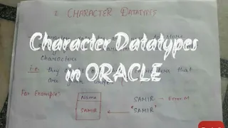 CHARACTER DATATYPES IN ORACLE MASTER S IN SQL PLSQL