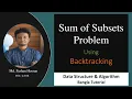 Sum of Subsets Problem Backtracking Data Structure Algorithm Bangla Tutorial