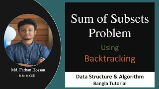 Sum of Subsets Problem Backtracking Data Structure Algorithm Bangla Tutorial