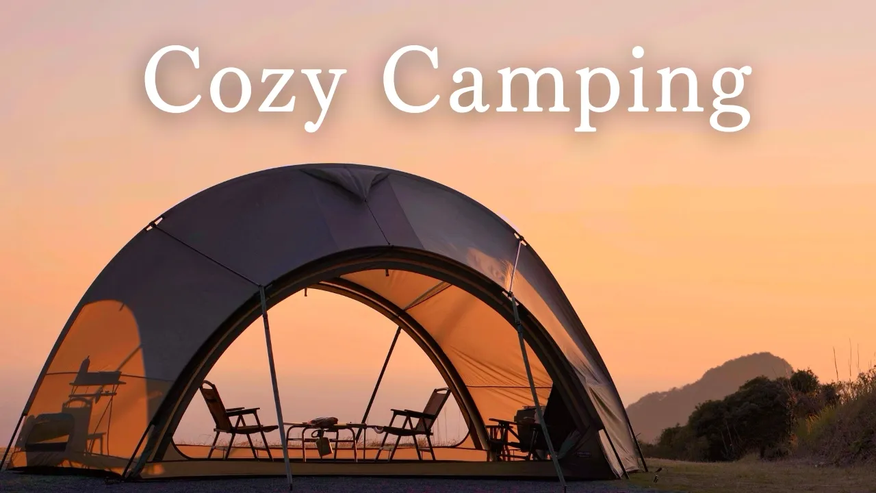 【夫婦キャンプ】海と夕日が彩る幻想的な絶景キャンプ | 夕日ヶ丘キャンプ場 | cozy camping サムネイル