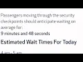 What are the wait times at John Glenn Columbus International Airport