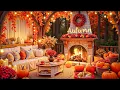 Download Lagu Rustgevende instrumentale jazzmuziek 🍂 Soepele jazz met een gezellige herfstsfeer bij de open haard