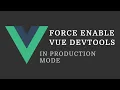 Vue Tip Force enable Vue Devtools in production