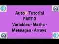 Autoit tutorial Part 3 - Variables