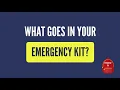 What goes in your emergency kit