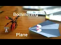 paper aeroplane ✈️✈️ bommereng plane