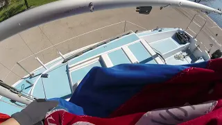 How to raise the mast on a Catalina 22 without a Ginpole