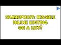 Sharepoint Disable inline editing on a list