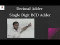 Decimal Adder - Single Digit BCD Adder Digital Electronics