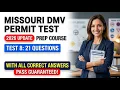 2026 MO DMV Permit Test 8 Pass 21 Real Exam Questions Now