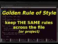 Golden Rule of Coding Style - good coding lessons