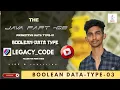 Java part - 03 Boolean data type Java in tamil Legacy