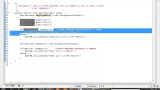 JAVA UTIL ARRAYLIST ISEMPTY METHOD EXAMPLE DEMO