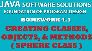 4-1 Java Creating Sphere Class Java OOP Classes Objects Math class Methods