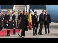 Lagu U.S. Vice President Kamala Harris arrives in Romania