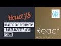 ReactJS for beginners - Part 6 Create new Item component