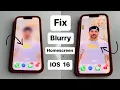How to fix Blur Homescreen wallpaper in iPhone - IOS 16