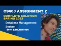 Cs403 Assignment 2 complete Solution Spring 2023 By Irfan Khan Cs403 Assignment 2 Solution 2023