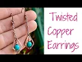Sleek Twisted Copper Wire Earrings Tutorial - Beginner Wire Wrap Tutorial
