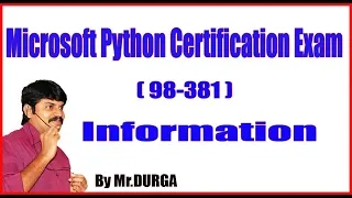Microsoft Python Certification 98-381 Information by DURGA