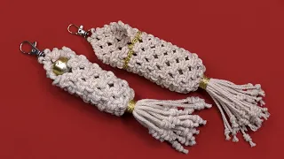 DIY Lipstick Case 💄 Macrame Keychain & Perfume Bag Tutorial (Easy & Cute!)