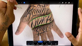 Tutorial - Create Chicano B G Banner Letterings Tattoo Procreate