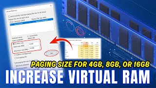 BEST Virtual Memory Paging File Size for 4GB 8GB or 16GB RAM in Windows